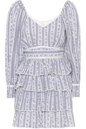 LOVESHACKFANCY Astor ruffled cotton minidress