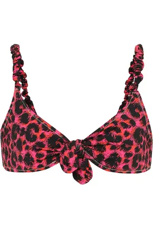 Reina Olga Luca leopard-print bikini top