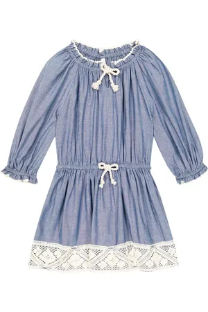 ZIMMERMANN Pattie lace-trimmed chambray dress