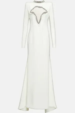 Miss Sohee Crystal-embellished silk cutout gown