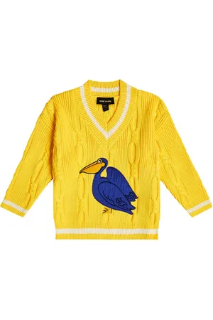 Mini Rodini Embroidered knit cotton sweater