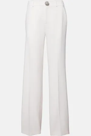 AREA Embellished cutout wool flared pants
