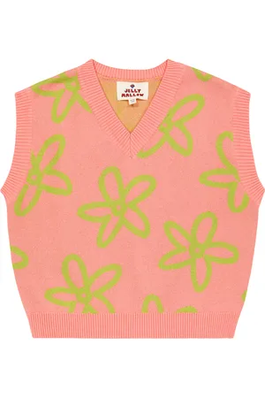 Jelly Mallow Floral cotton sweater vest