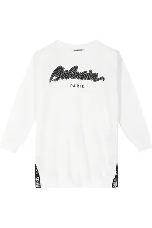 Balmain Logo cotton sweatshirt dress