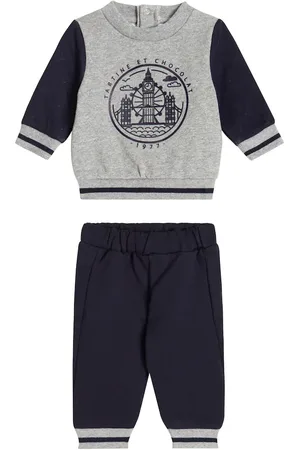 Tartine Et Chocolat Baby printed cotton sweatshirt and sweatpants set