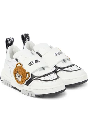 Moschino Logo leather sneakers
