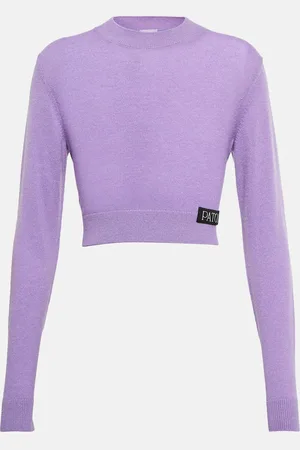 Patou Cropped wool and cashmere sweater