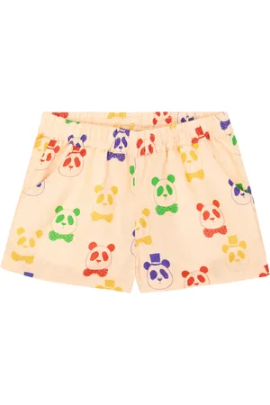 Mini Rodini Printed linen and cotton shorts
