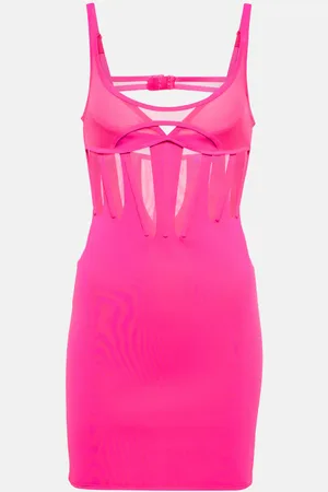 MUGLER Paneled bustier minidress