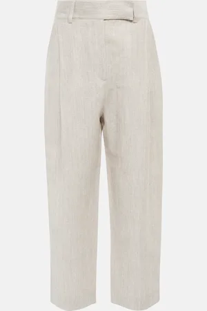 Totême Straight wool and linen pants