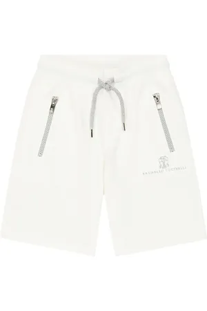 Brunello Cucinelli Logo cotton jersey Bermuda shorts