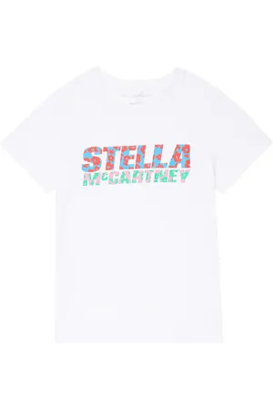Stella McCartney Logo floral cotton T-shirt