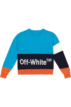 OFF-WHITE Logo colorblocked cotton sweater
