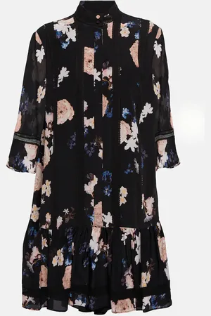 Erdem Bertram floral-printed silk minidress