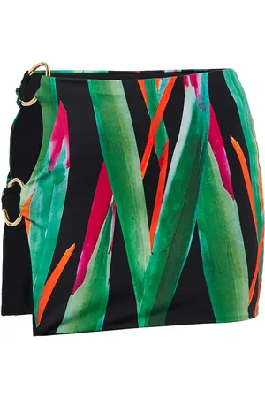 Louisa Ballou Cutout printed miniskirt