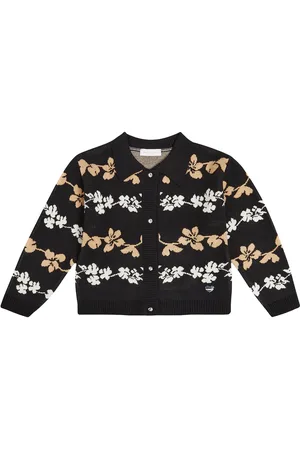 MONNALISA Floral jacquard cardigan