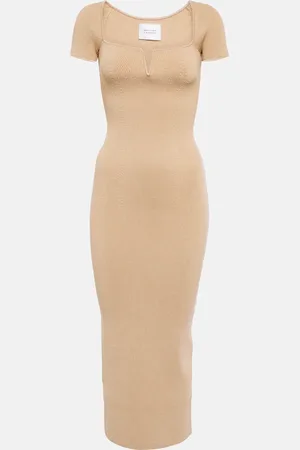 GALVAN Freya ribbed-knit midi dress