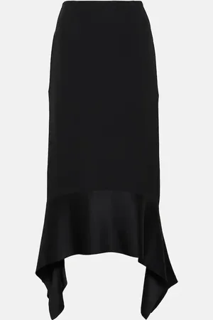 Totême CrÃªpe and satin midi skirt