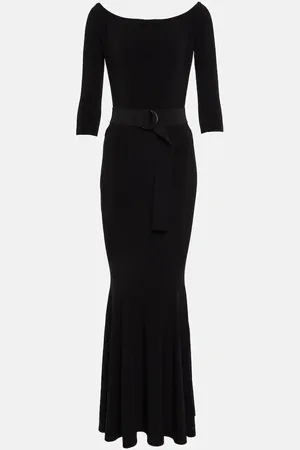 Norma Kamali Off-shoulder fishtail gown