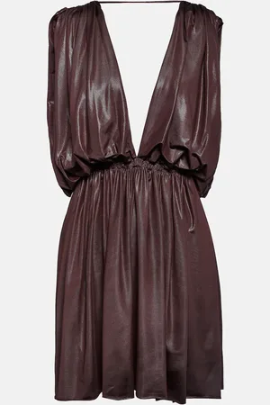 Rick Owens Lilies pleated jersey minidress
