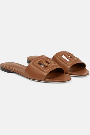 Dolce & Gabbana DG leather slides