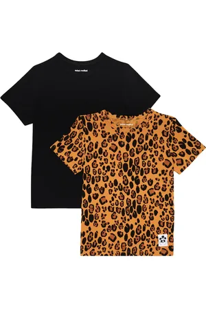 Mini Rodini Basic Leopard set of 2 jersey T-shirts