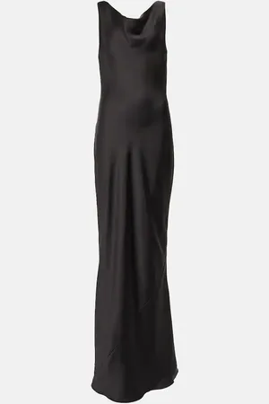 Norma Kamali Maria crÃªpe satin maxi dress