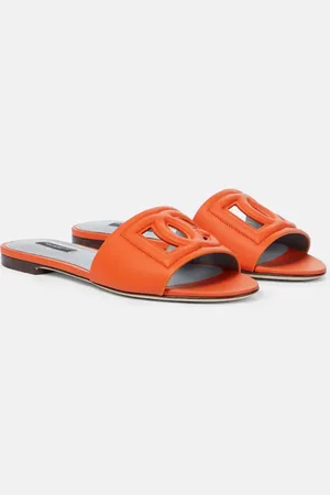 Dolce & Gabbana DG leather slides