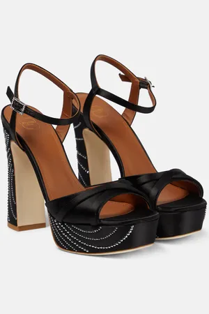 MALONE SOULIERS Keaton embellished satin sandals