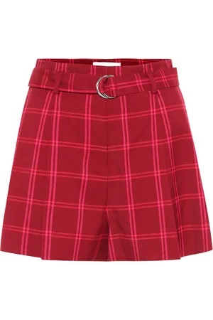 Simkhai High-rise checked shorts