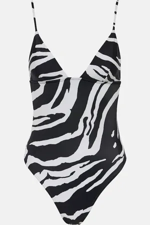 Stella McCartney Zebra-print high-leg swimsuit