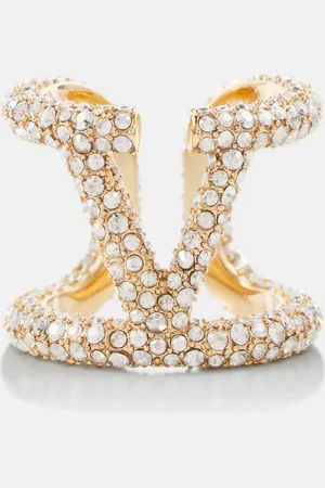 VALENTINO VLogo Signature Swarovski crystal ring