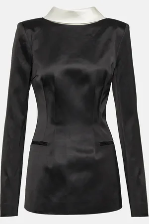 LAQUAN SMITH Reverse cotton-blend blazer dress