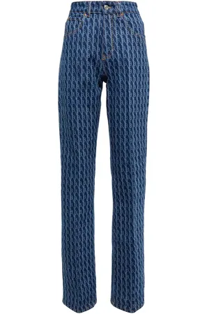 Victoria Beckham Julia monogram mid-rise jeans