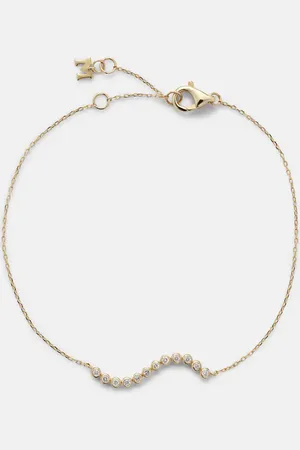 Mateo 14kt wave bracelet with diamonds