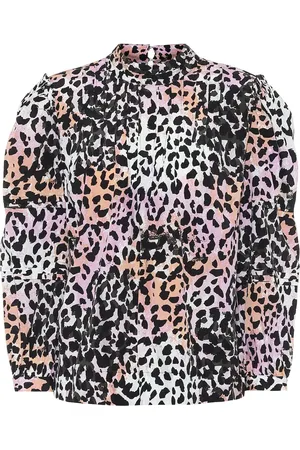 VERONICA BEARD Lety leopard-print stretch-silk top