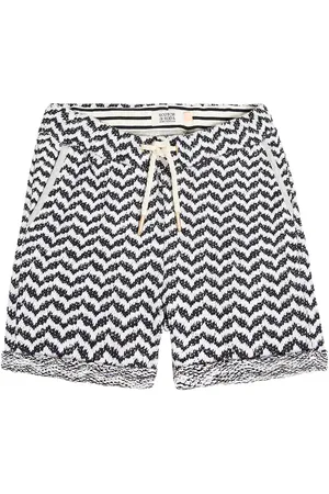 Scotch&Soda Intarsia cotton-blend knitted shorts