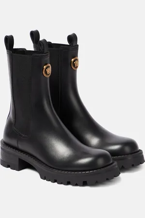 VERSACE Medusa leather Chelsea boots