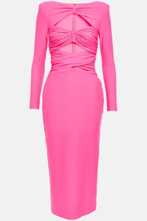 Self-Portrait Cutout jersey midi dress