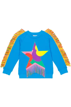 Stella McCartney Fringed cotton jersey sweatshirt