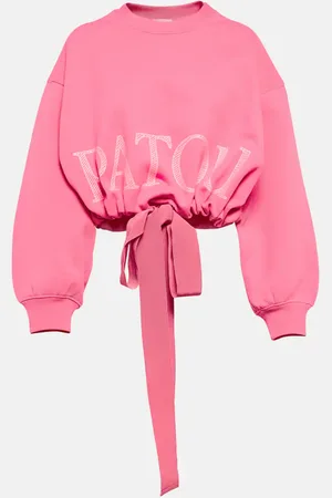 Patou Cropped cotton jersey sweater