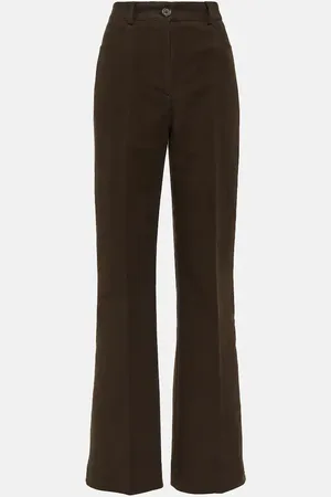 Totême High-rise velour straight pants
