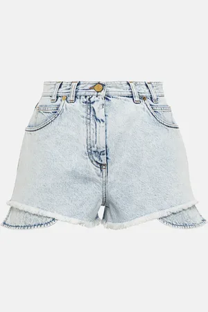 Balmain High-rise denim shorts