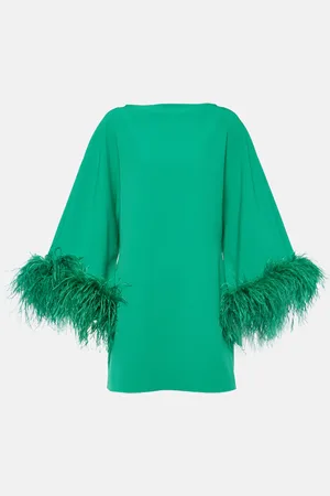 Safiyaa Arama feather-trimmed minidress