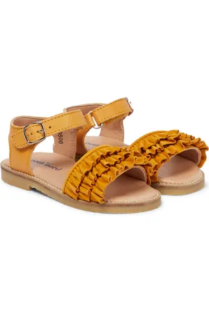 Petit Nord Ruffled suede sandals