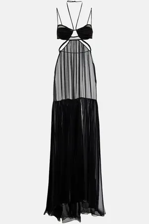 Nensi Dojaka Cutout silk maxi dress