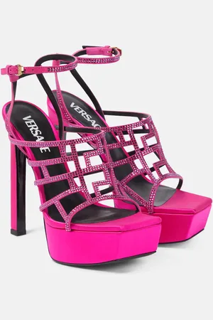VERSACE Greca embellished maze sandals