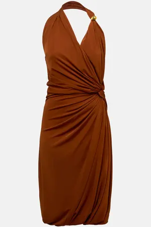 Bottega Veneta Drop gathered jersey midi dress