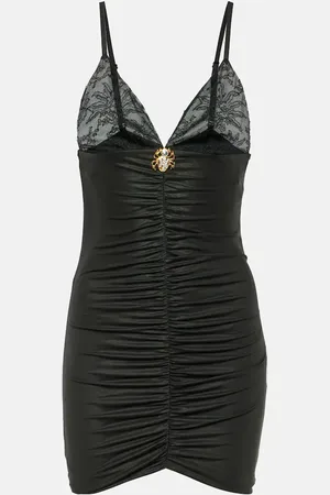 Alessandra Rich Laminated jersey minidress