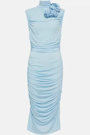 MAGDA BUTRYM Floral-appliquÃ© jersey midi dress